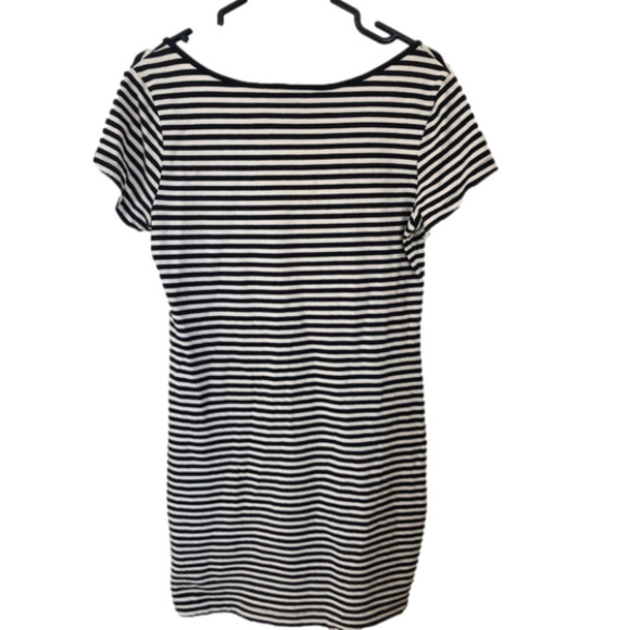 H&M Nautical Stripe Mini Tee Shirt Dress Medium - Picture 2 of 5